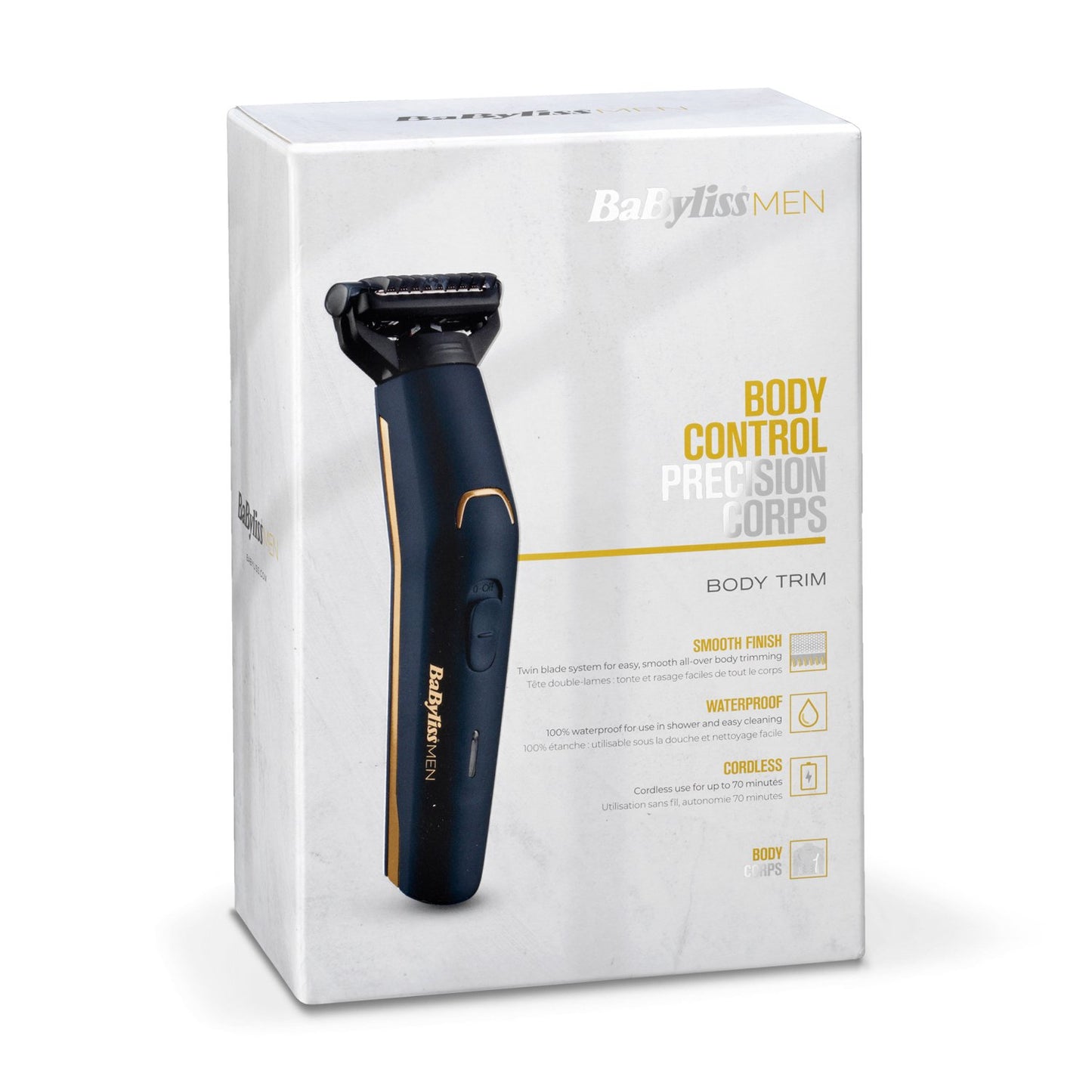 BABYLISS BODY GROOMER 3 COMBS NAVY BLUE - BG120SDE