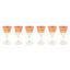 Combi Clarice Goblet Set - Red and Amber, 190 ml, Small, 6 Piece - G597Z-RED&AM/97