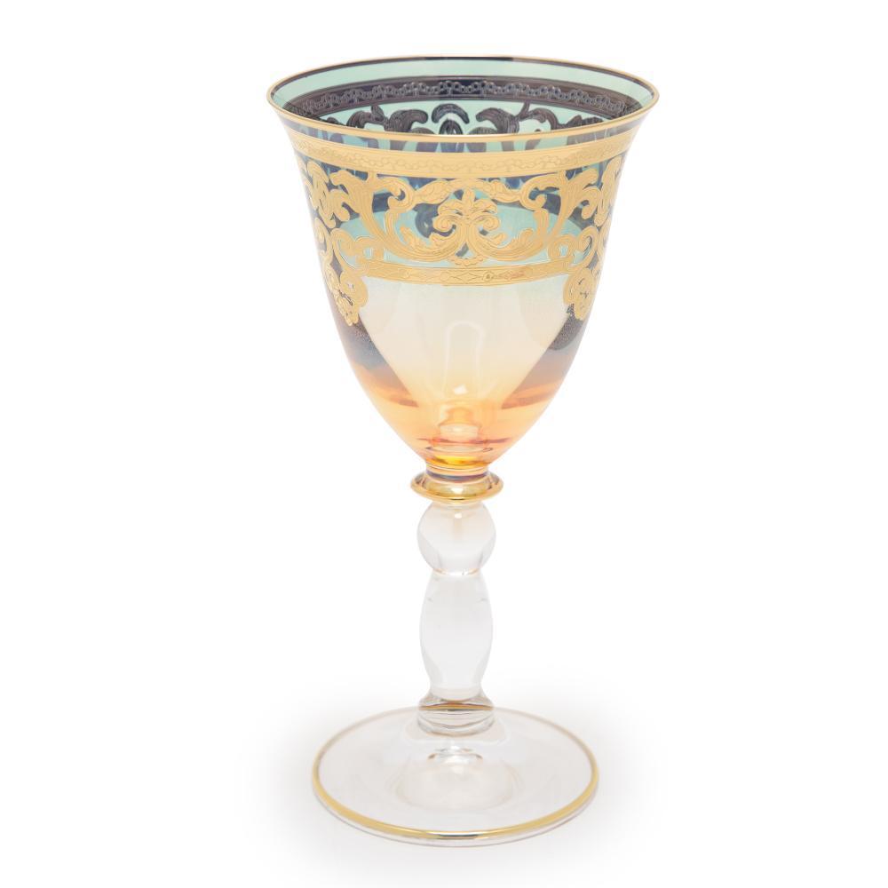 Combi Geneva Goblet Set - Amber and Green, 190 ml, Small, 6 Piece - G694Z-AMGRN/97 - Jashanmal Home
