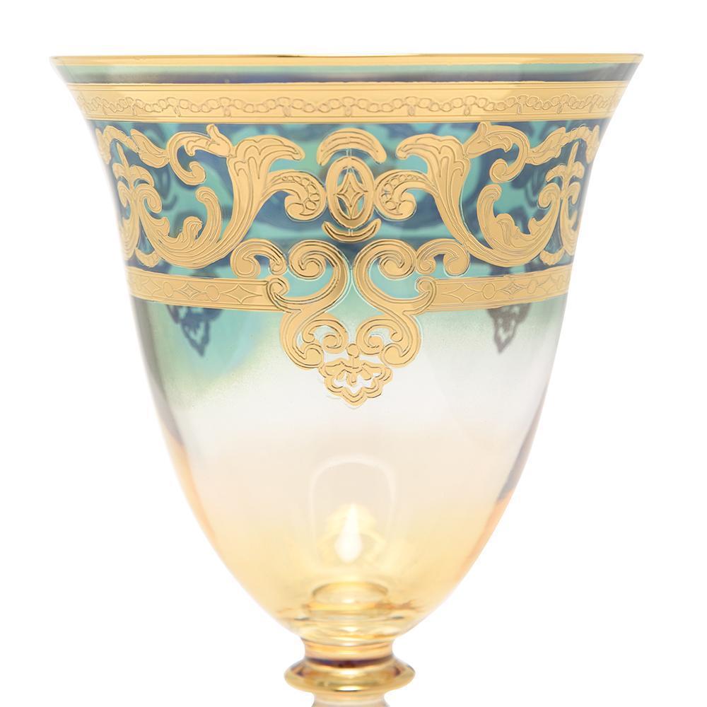 Combi Geneva Goblet Set - Amber and Green, 190 ml, Small, 6 Piece - G694Z-AMGRN/97 - Jashanmal Home