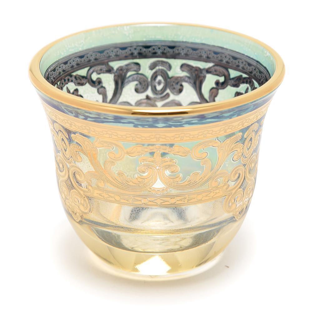 Combi Geneva Mocca Cup Set - Green and Amber, 6 Piece - G694Z-AMGRN/48 - Jashanmal Home