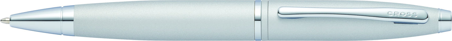 CROSS CALAIS SATIN CHROME BALLPOINT PEN WITH MEDIUM MIDNIGHT BLUE JOURNAL AT0112-16/2M