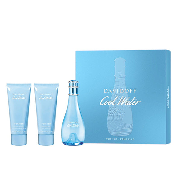 Davidoff Cool Water Woman Gift Set EDT 100ml + SG 75ml + BL 75ml