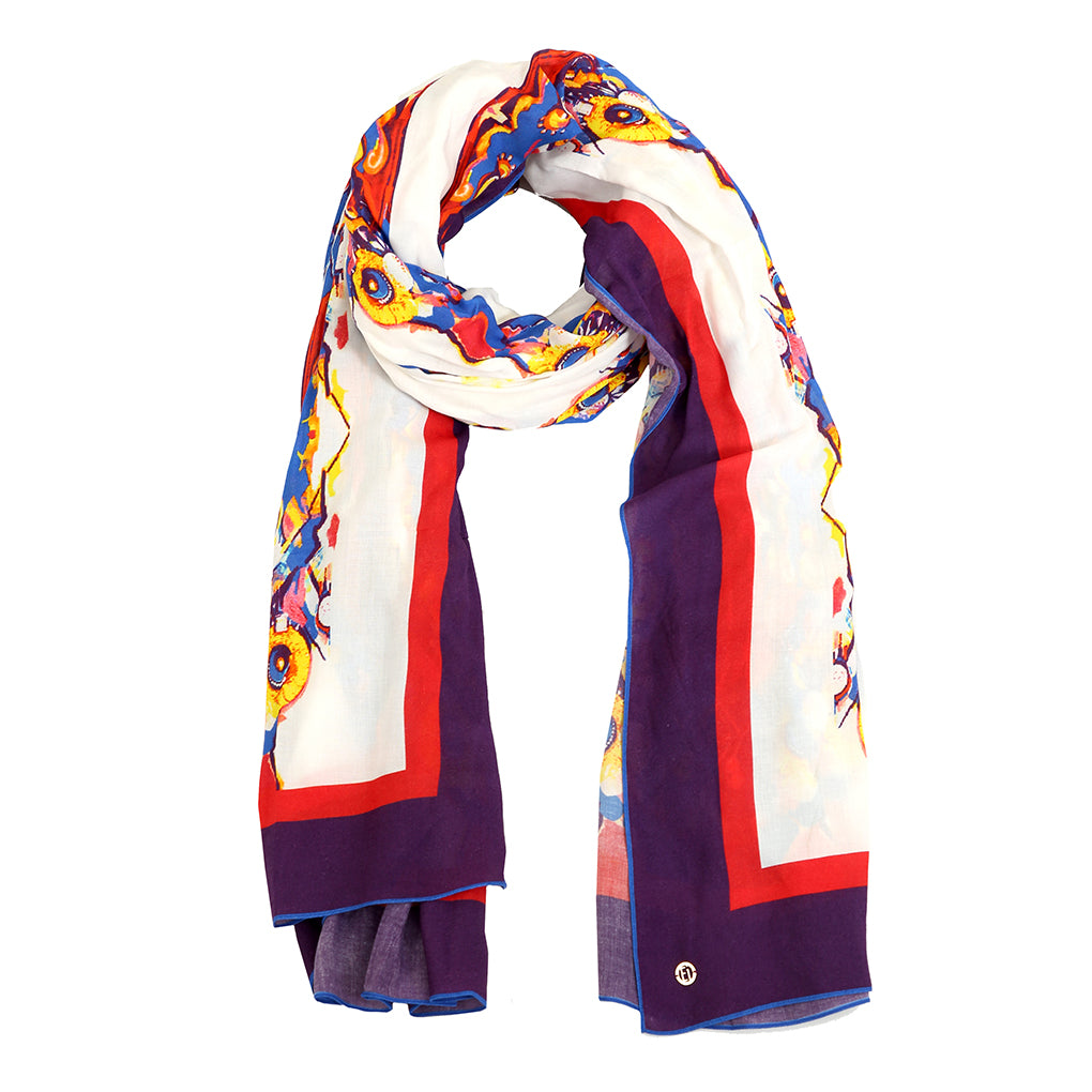 CORAL MODAL SATIN OYSTER MINI SCARF