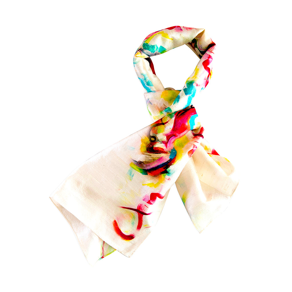 RAW SILK 1 SCARF