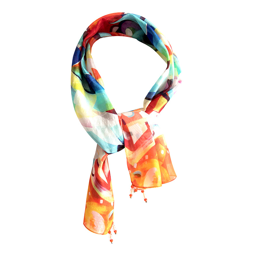 Ella Blossom Silk Italian Organza Scarf - EISS18SCV032