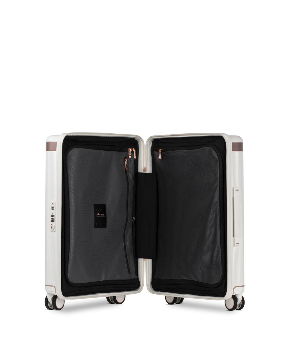 Echolac Dynasty Spinner 20in Ivory White Trolley Bag