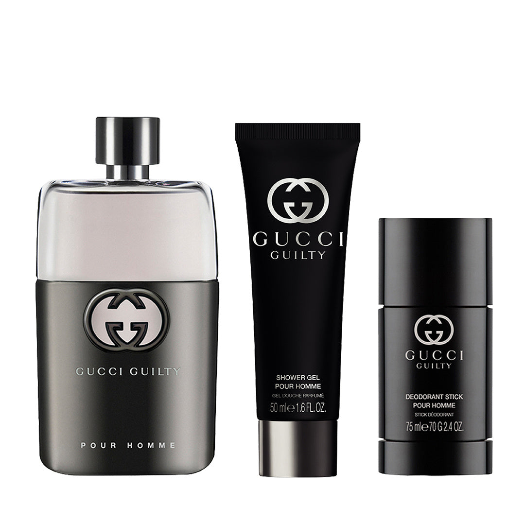 Gucci Guilty Pour Homme EDT Giftset (EDT 90ml+ Sg 50ml+  Deo Stick 75ml)