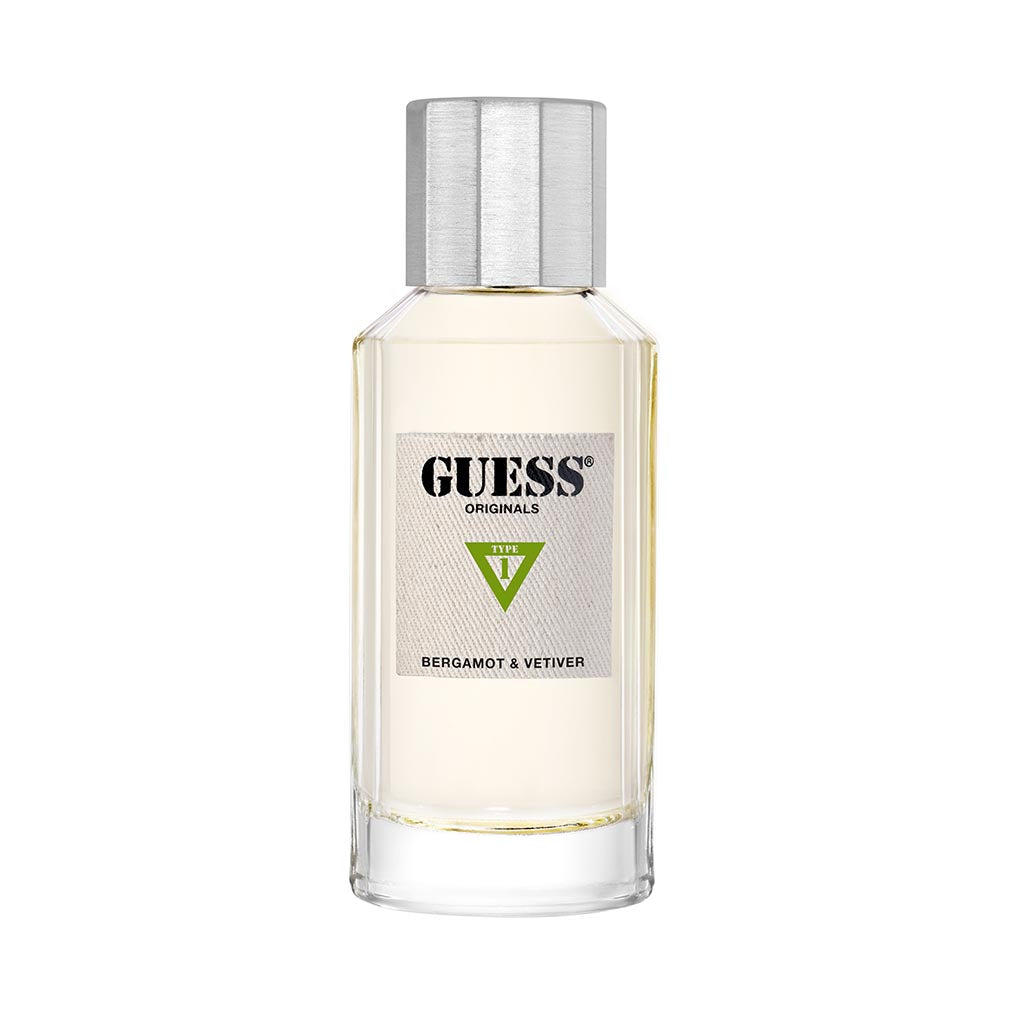 GUESS ORIGINALS TYPE 1 BERGAMOT AND  VETIVIER EAU DE TOILETTE 100ml NATURAL SPRAY