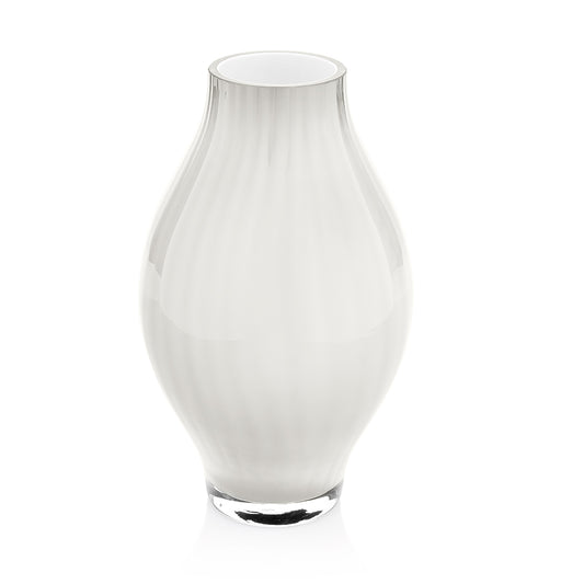 ARIANNA VASE H34CM CASED WHITE
