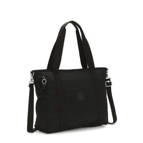 KIPLING Asseni Black Noir Large tote (Tote with Detachable Shoulder Strap) I5444-P39