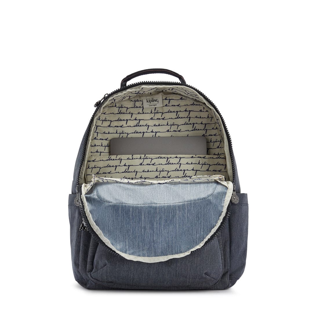 KIPLING-Seoul-Large Backpack-Active Denim-I6363-25E