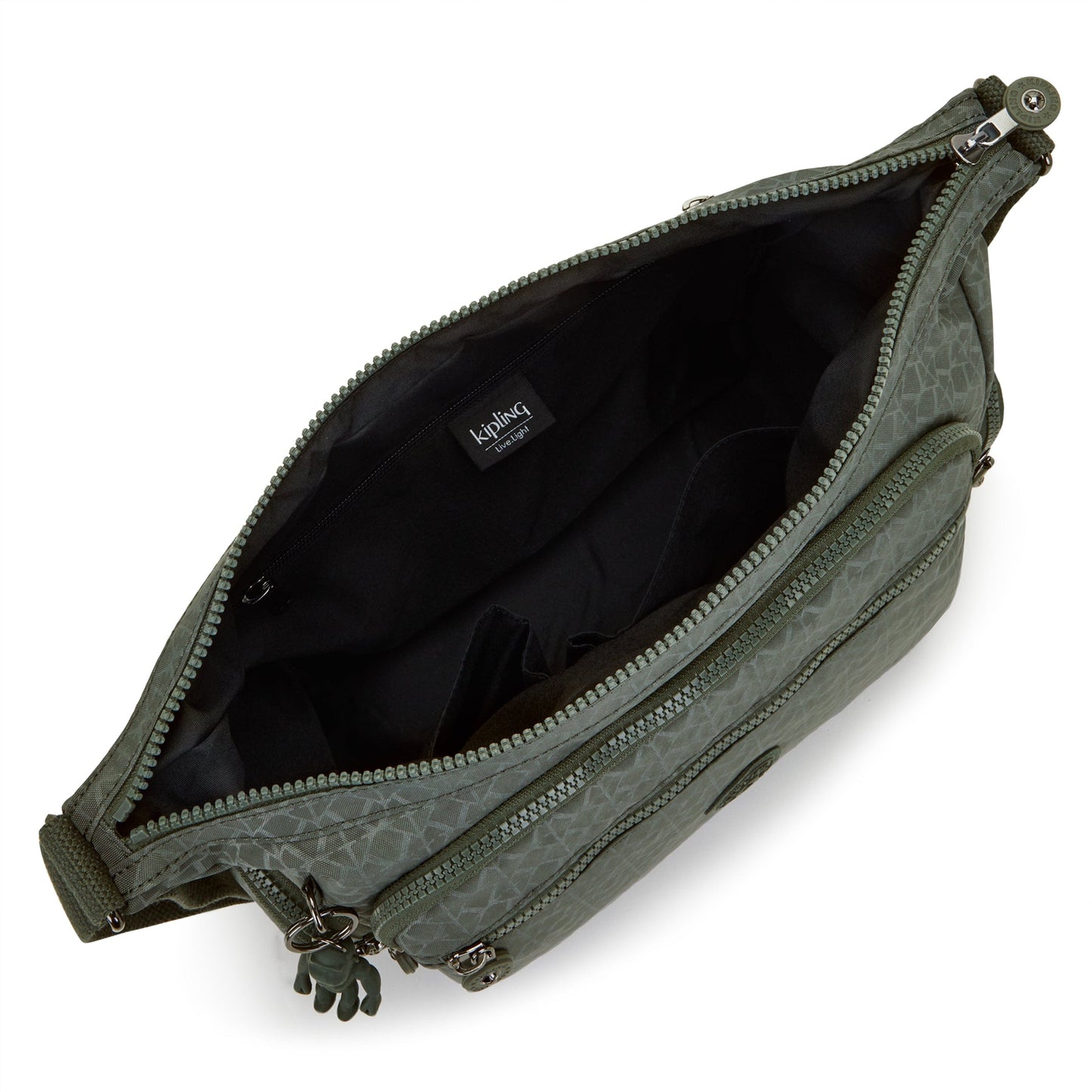 Kipling-Gabbie-Medium Crossbody-Sign Green Embosse-22621-F6C
