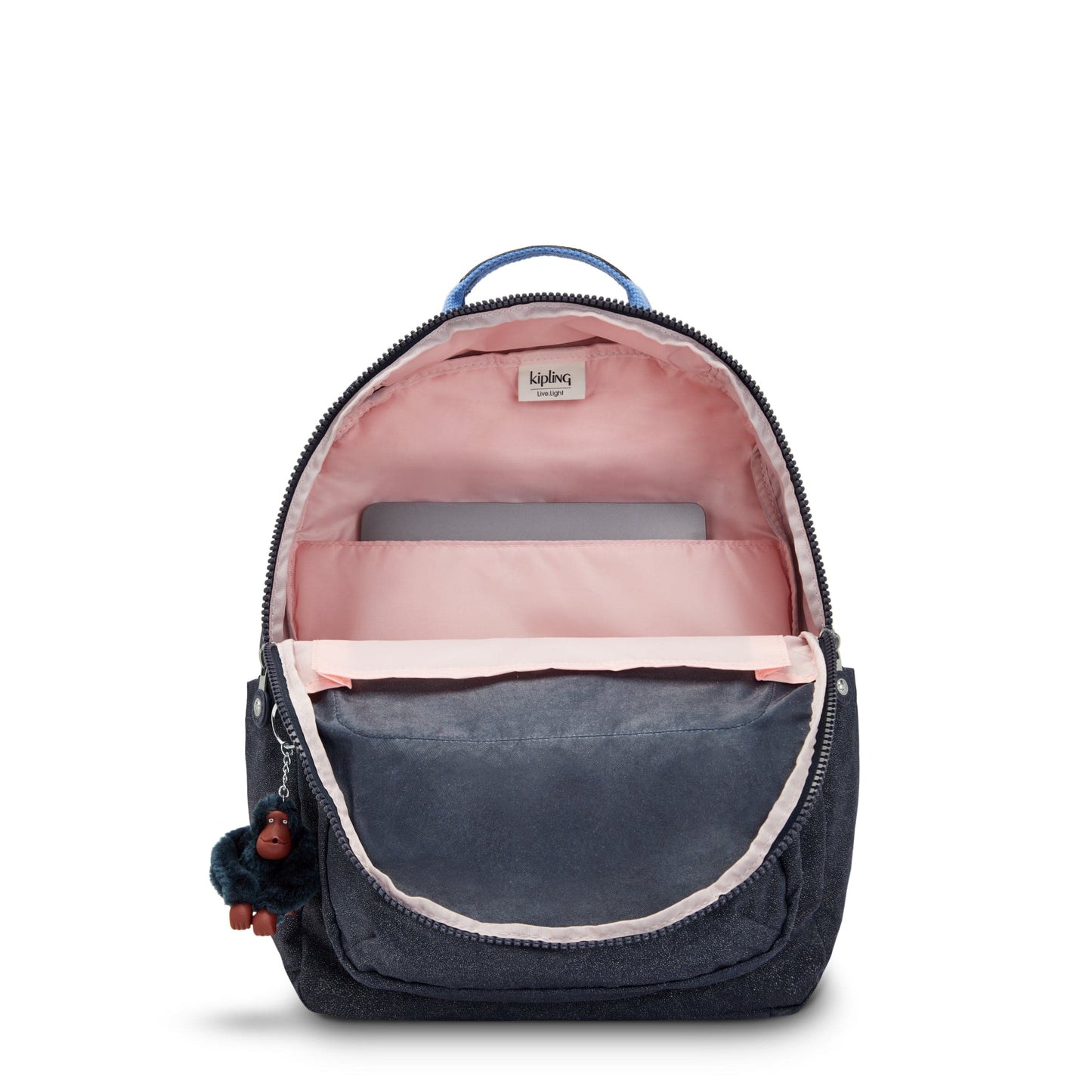 KIPLING-Seoul-Large Backpack-True Bl Glitter-I3040-U18