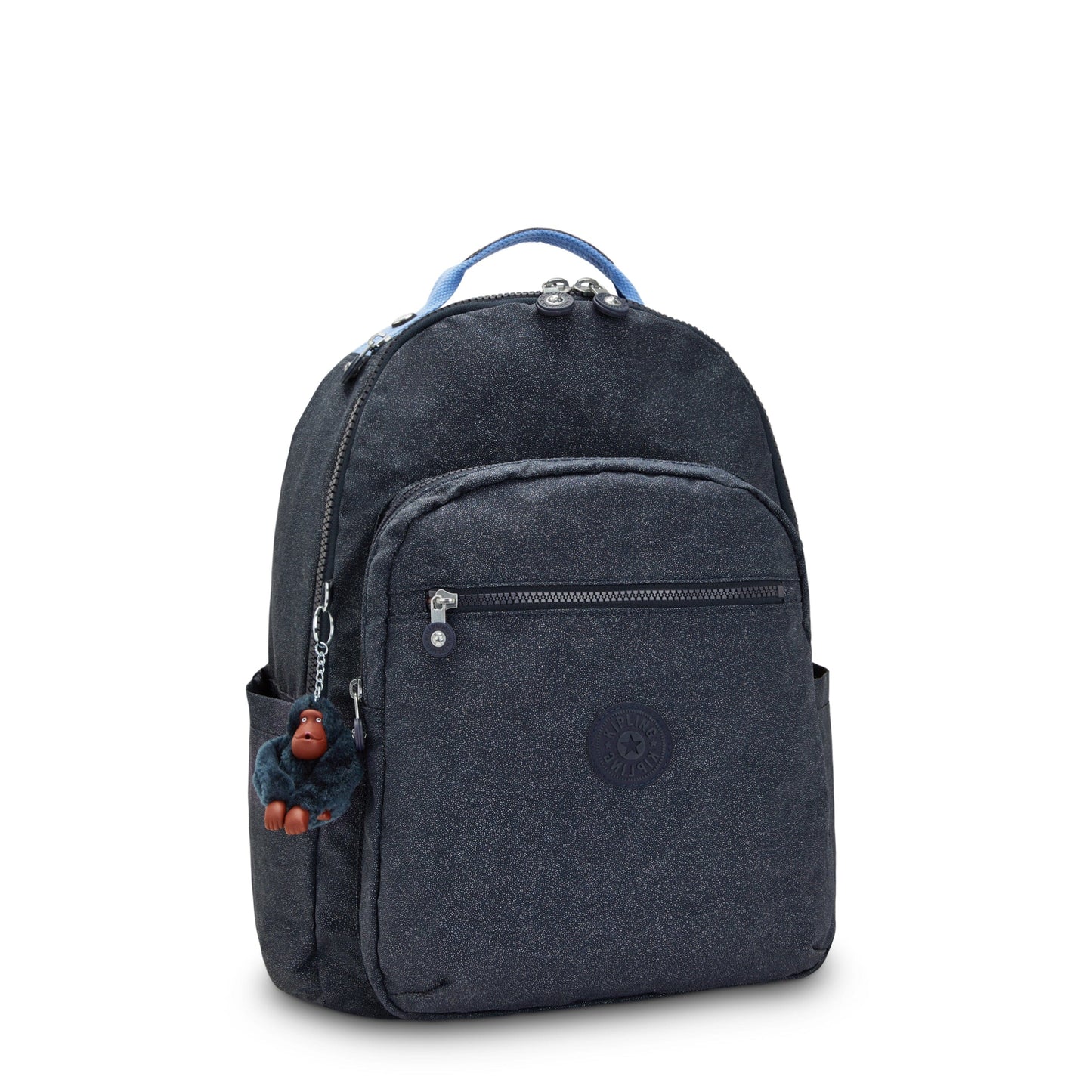 KIPLING-Seoul-Large Backpack-True Bl Glitter-I3040-U18
