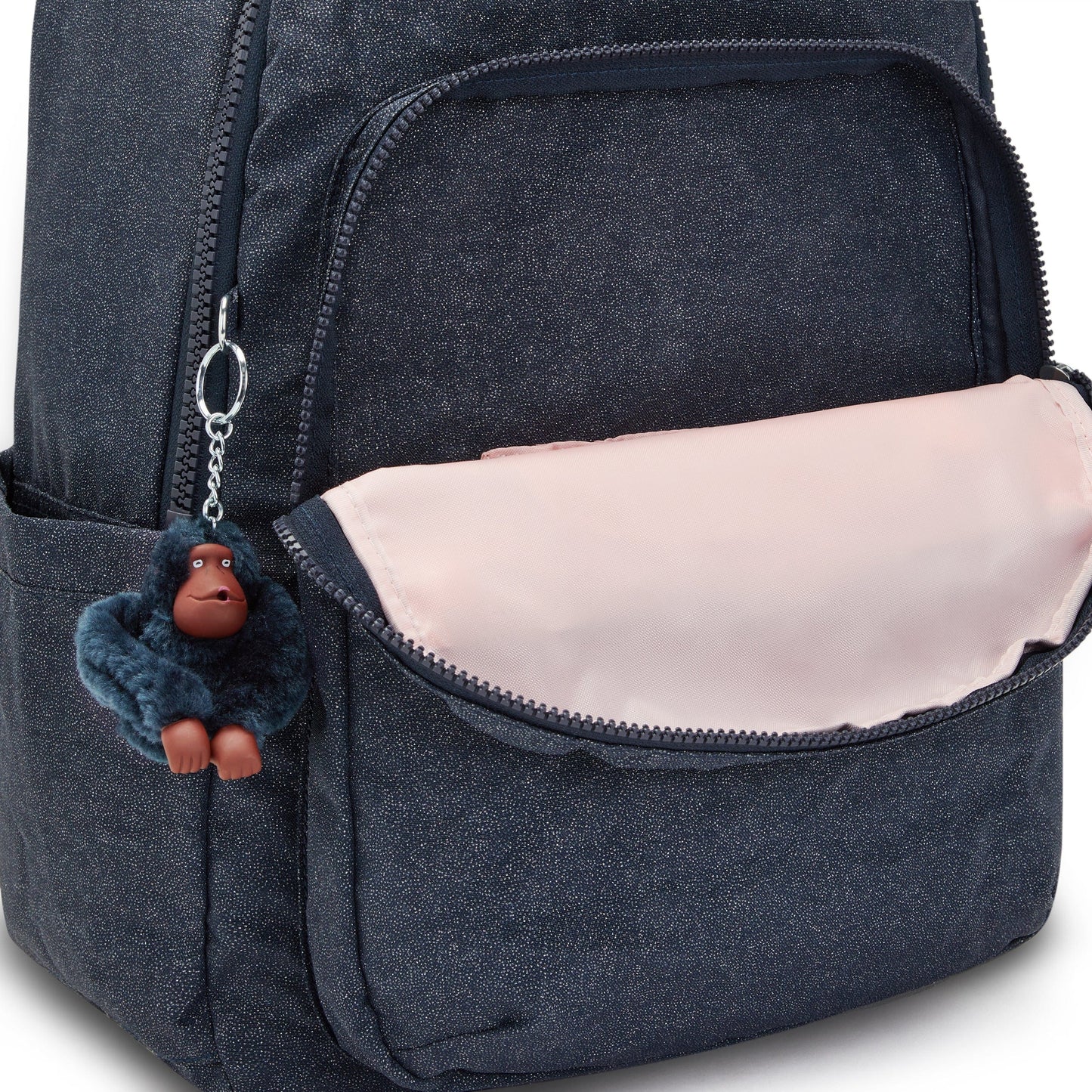 KIPLING-Seoul-Large Backpack-True Bl Glitter-I3040-U18