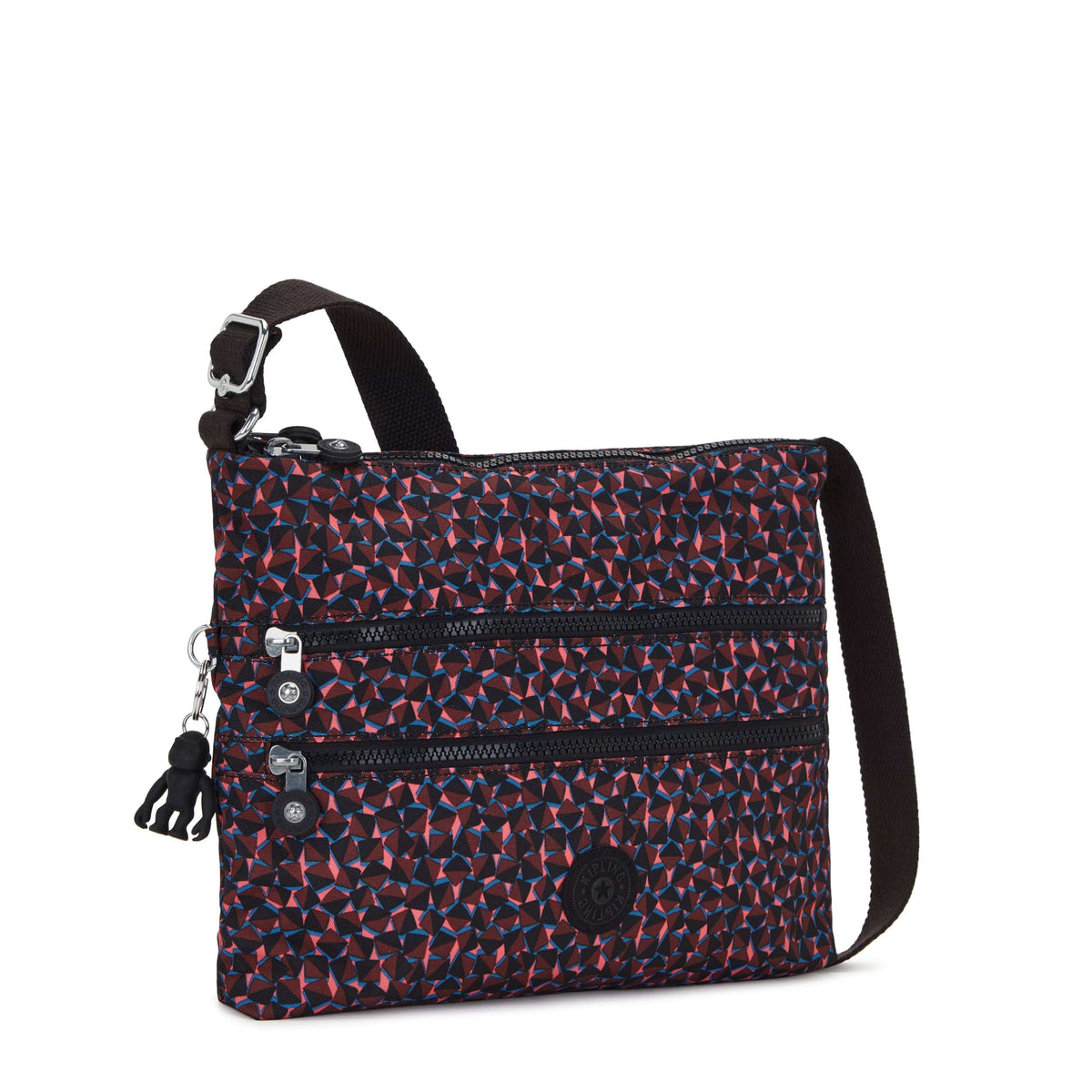 Kipling-Alvar-Medium Crossbody-Happy Squares-I3066-B3X
