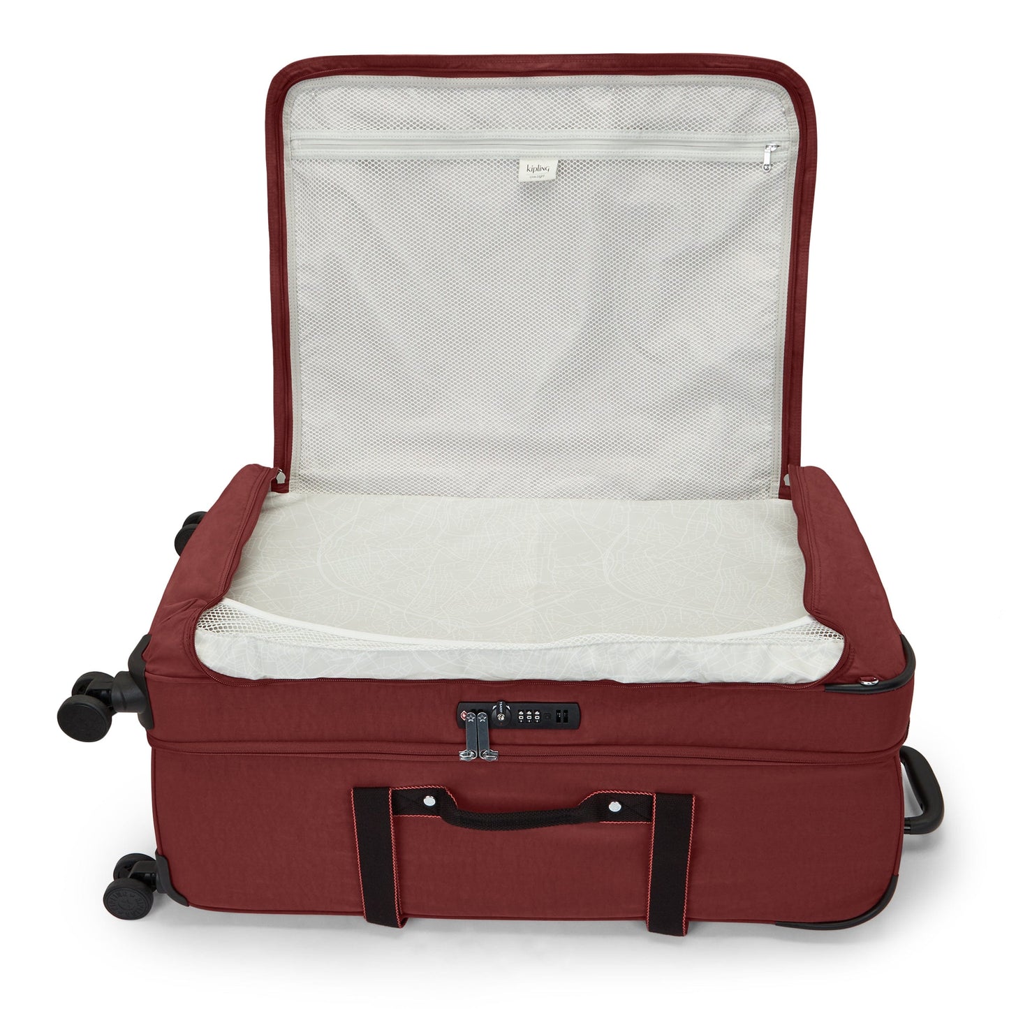 Kipling-Spontaneous L-Large Wheeled Luggage-Happy Squares-I3397-B3X