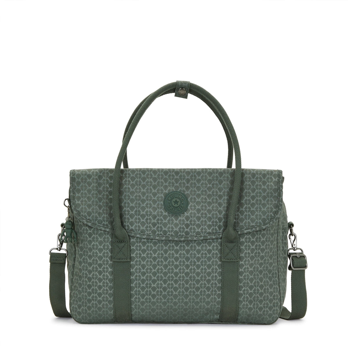 KIPLING-Superworker-Working Bag (With Removable Shoulderstrap)-Sign Green Embosse-I4718-F6C