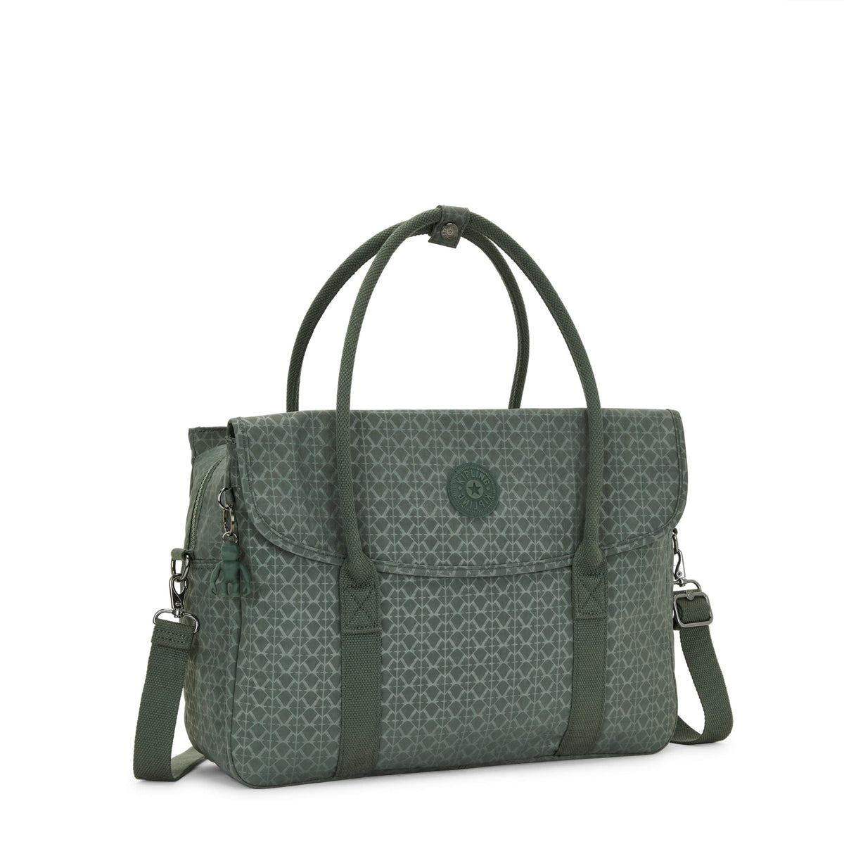 Kipling-Superworker-Working Bag (With Removable Shoulderstrap)-Sign Green Embosse-I4718-F6C