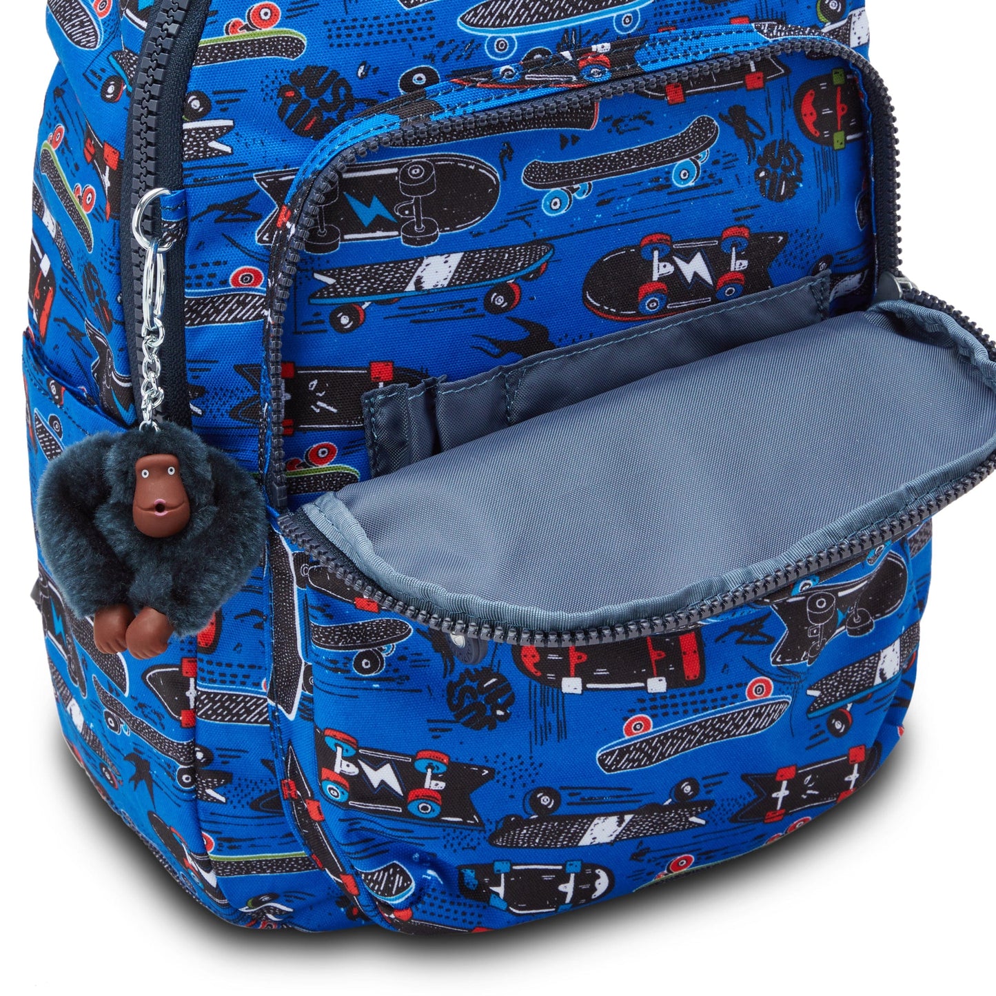 KIPLING-Seoul S-Small Backpack (With Laptop Protection)-New Scate Prt S-I5357-Y35