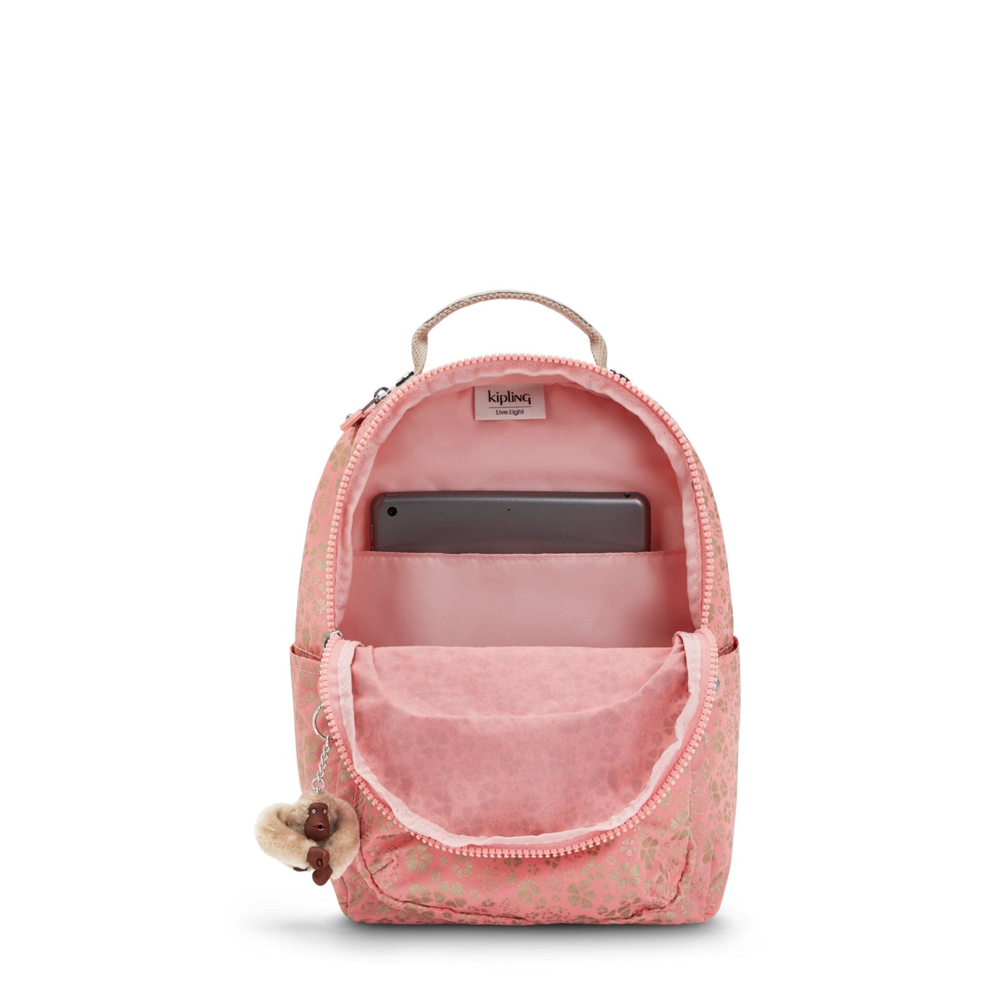 KIPLING-Seoul S-Small Backpack (With Laptop Protection)-Sweet MetFloral-I5357-Z98