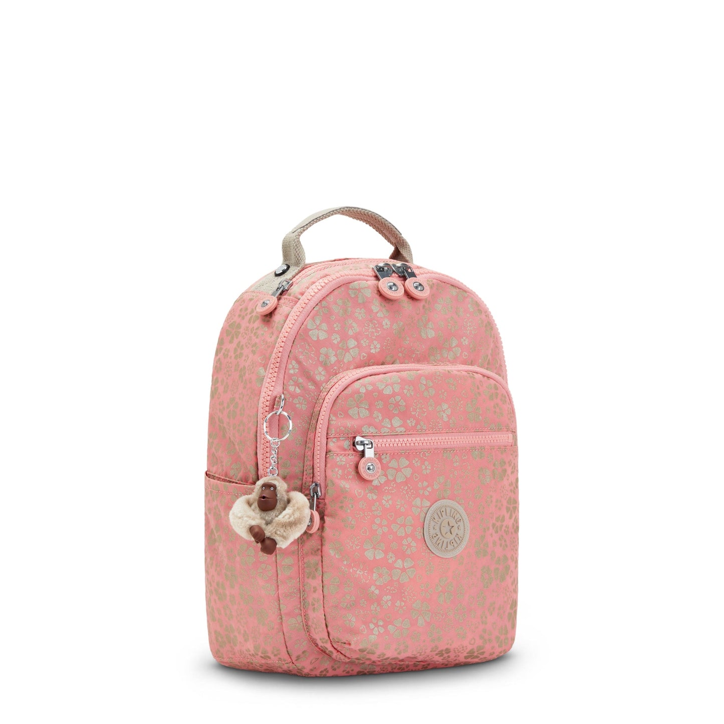 KIPLING-Seoul S-Small Backpack (With Laptop Protection)-Sweet MetFloral-I5357-Z98