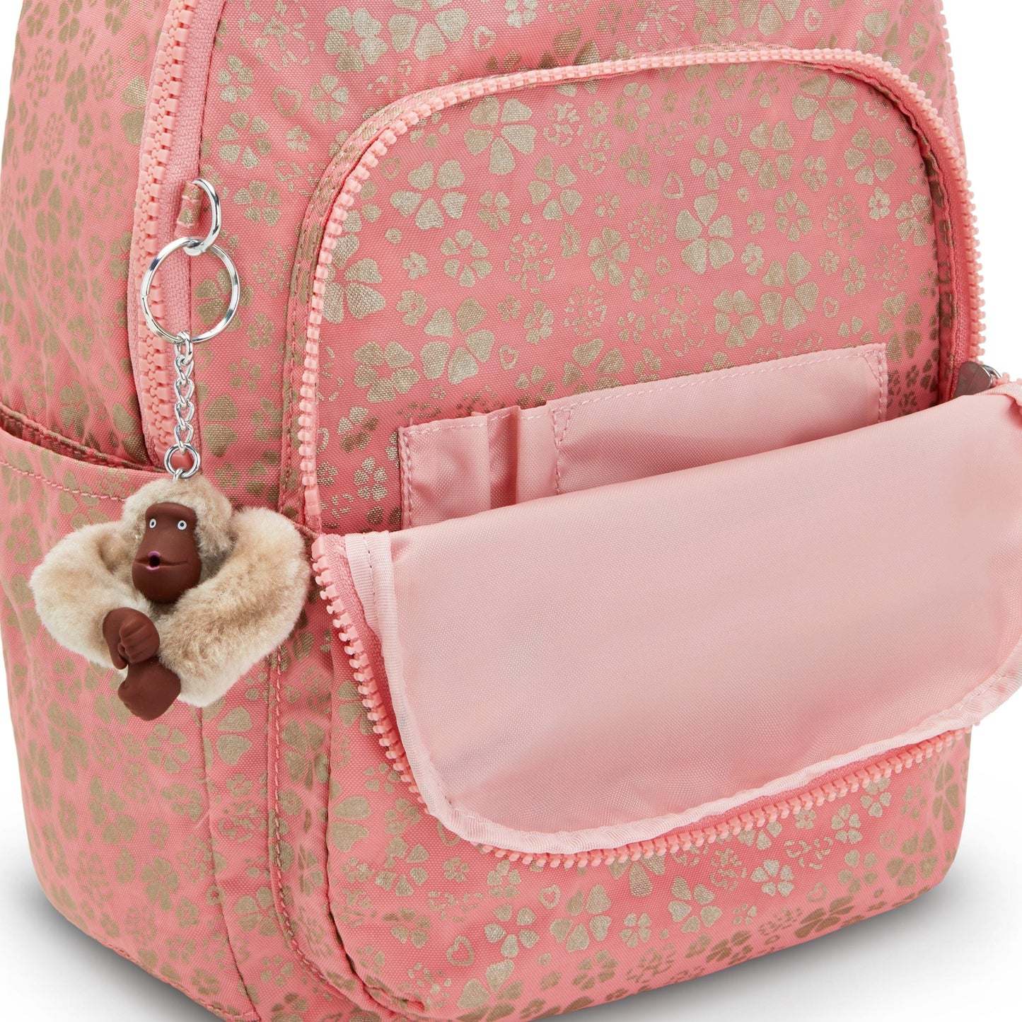KIPLING-Seoul S-Small Backpack (With Laptop Protection)-Sweet MetFloral-I5357-Z98