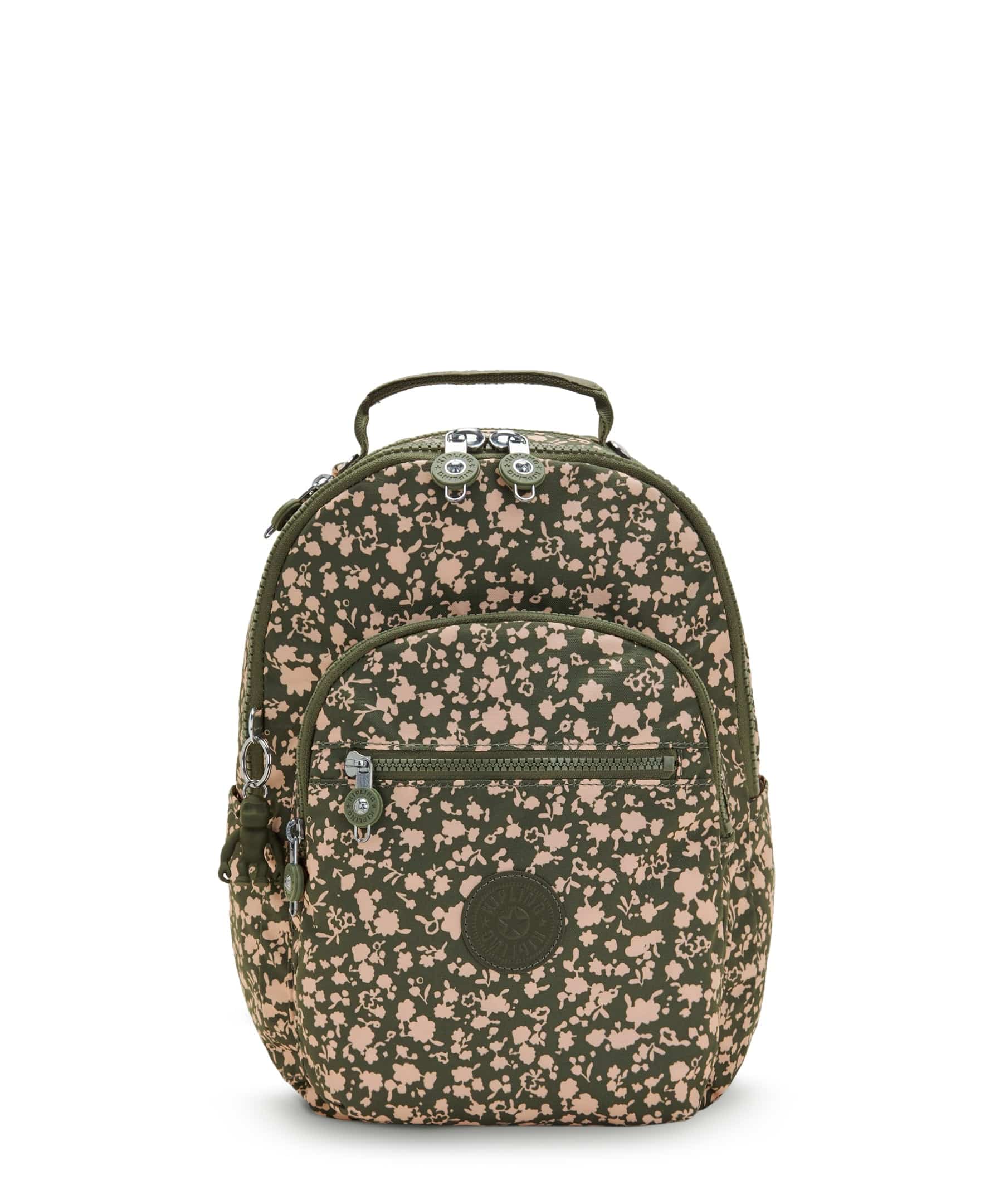 KIPLING-Seoul S-Small Backpack (With Laptop Protection)-Fresh Floral-I5611-Z80