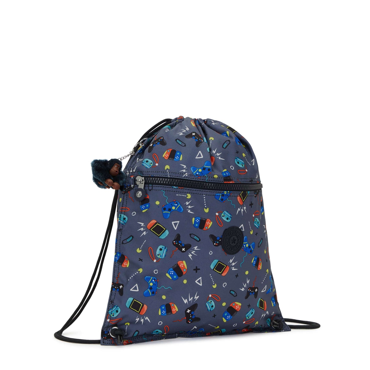 Kipling-Supertaboo-Medium Backpack (With Drawstring)-Gaming Grey-I5637-T6T