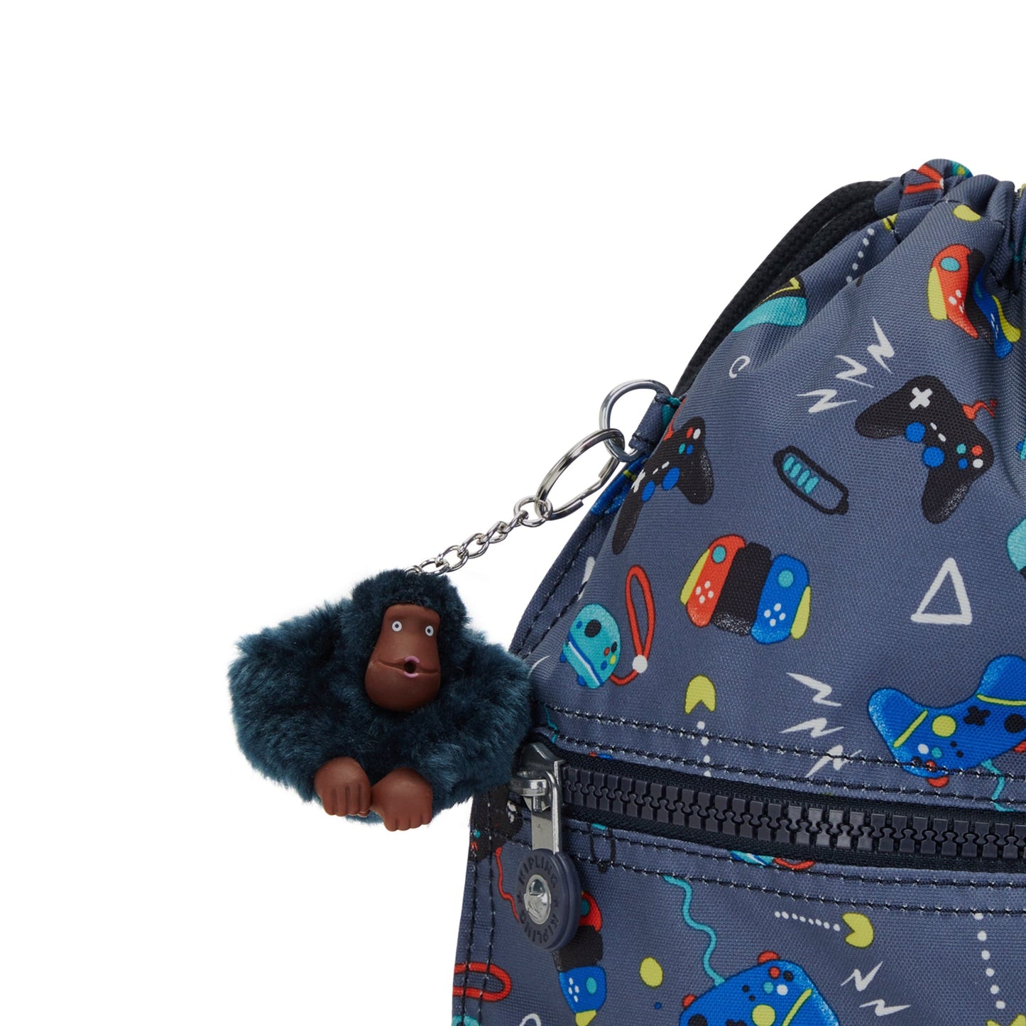 Kipling-Supertaboo-Medium Backpack (With Drawstring)-Gaming Grey-I5637-T6T