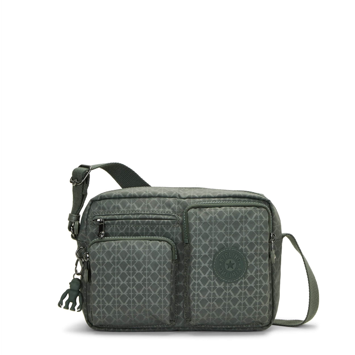 KIPLING-Albena M-Medium Crossbody-Sign Green Embosse-I7578-F6C