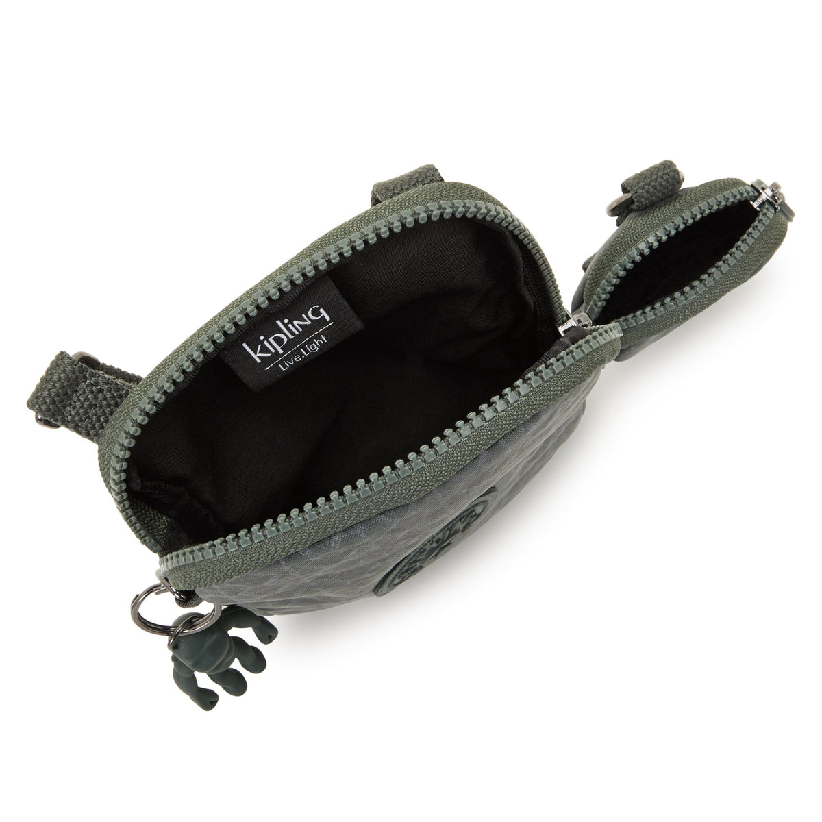Kipling-Elvin-Phone Bag (With Extra Pouch)-Sign Green Embosse-I7583-F6C