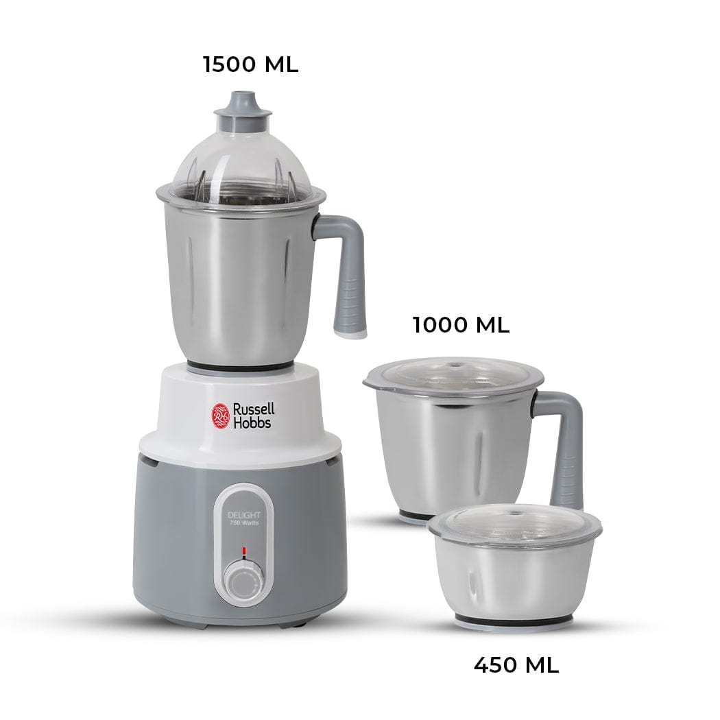 Russell Hobbs Mixer Grinder Delight With 3 Stainless Steel Jars 750W - MG42506