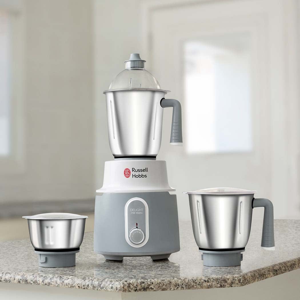 Russell Hobbs Mixer Grinder Delight With 3 Stainless Steel Jars 750W - MG42506