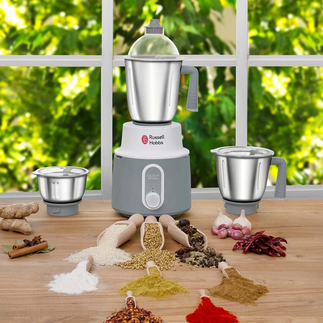 Russell Hobbs Mixer Grinder Delight With 3 Stainless Steel Jars 750W - MG42506