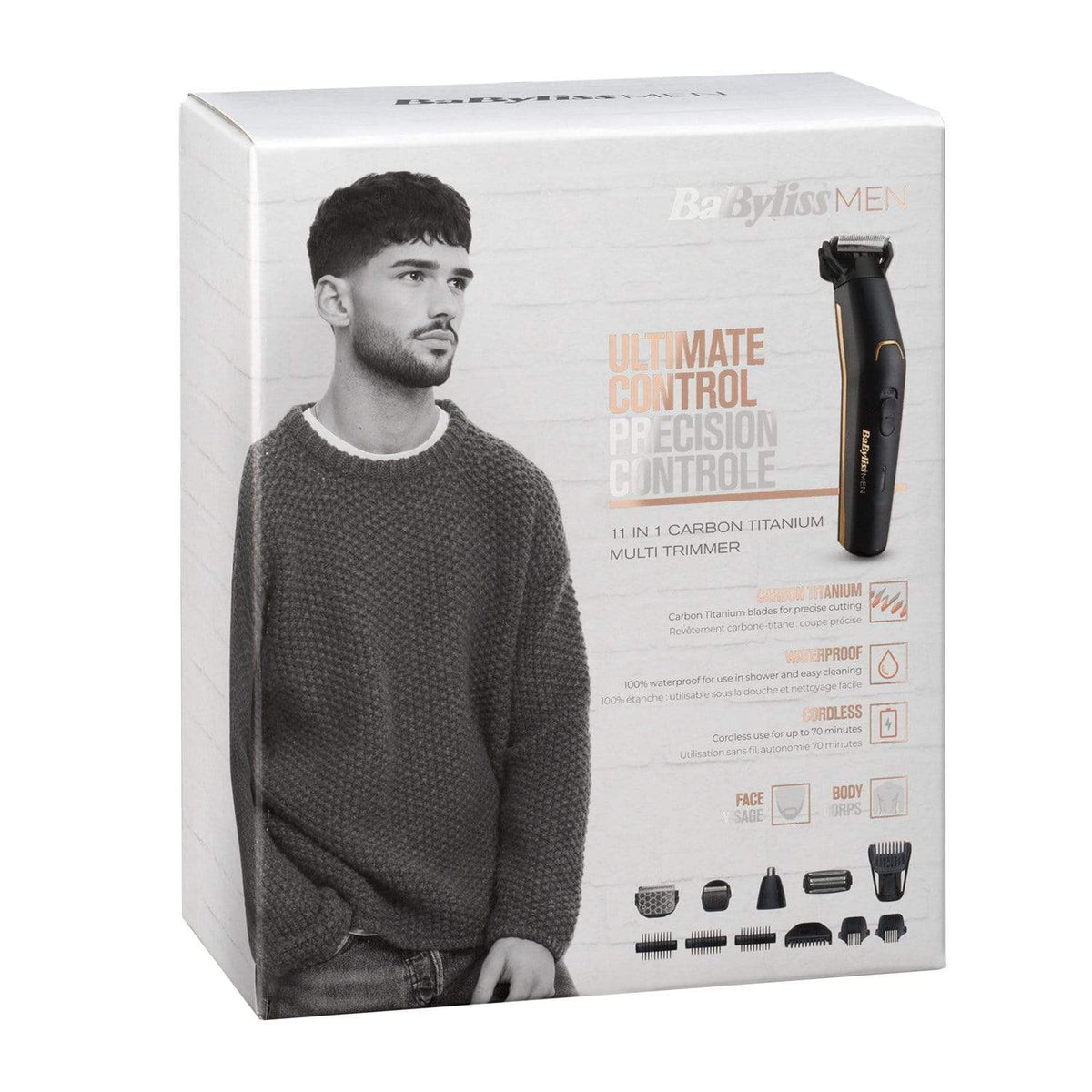 BABYLISS 11 IN 1 WATERPROOF CARBON TITANIUM MULTI TRIMMER KIT - MT860SDE