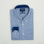 CASUAL FITTED CHECK PRINT BUTTON CUFF SHIRT