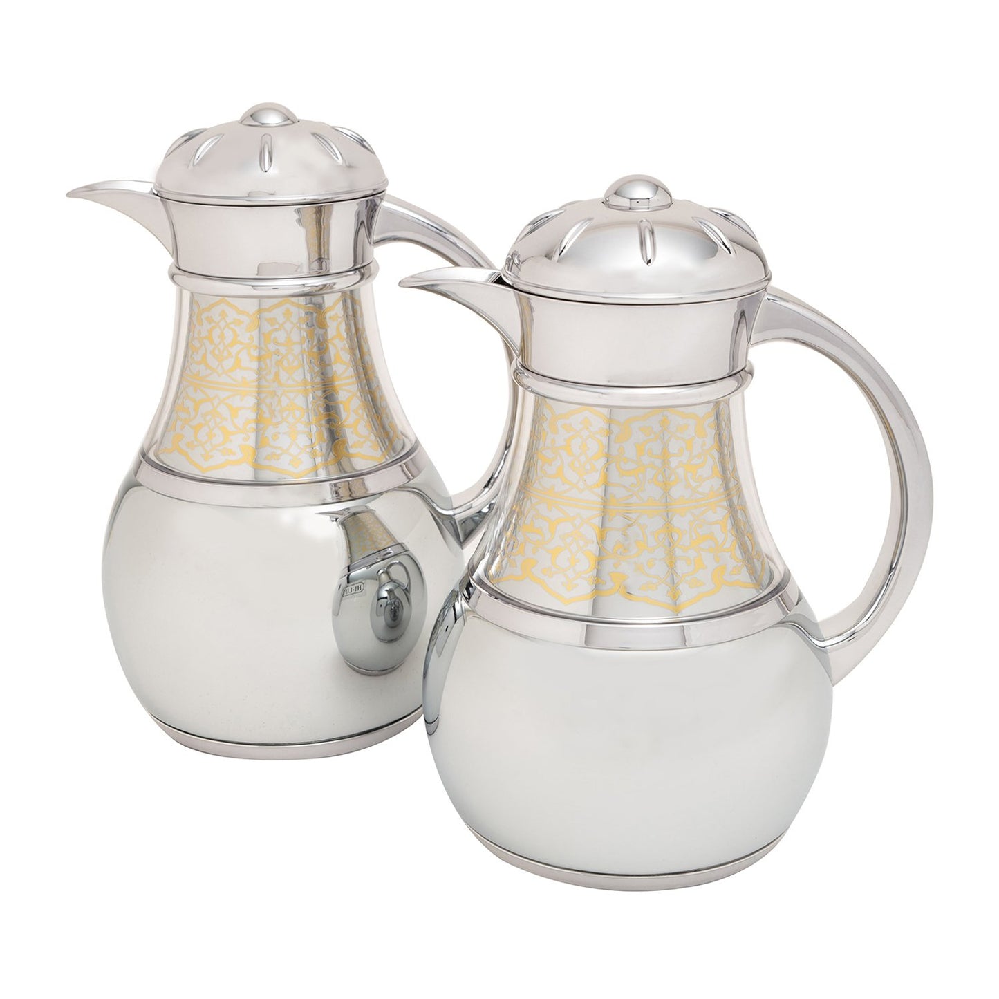 HI-LIFE VAC FLASK SET 0.7/1.0L ALL CHROME GOLD DECO