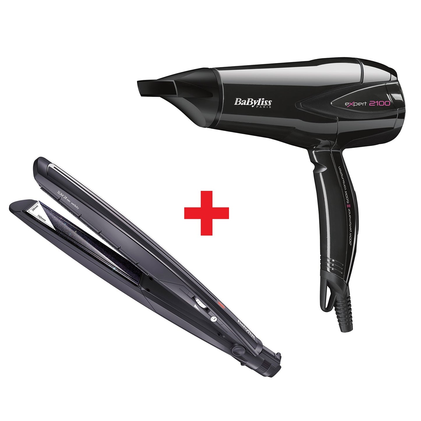 BABYLISS STRAIGHTNER AND DRYER ST326SDE AND D322 BUNDLE - BABST326SDE+D322