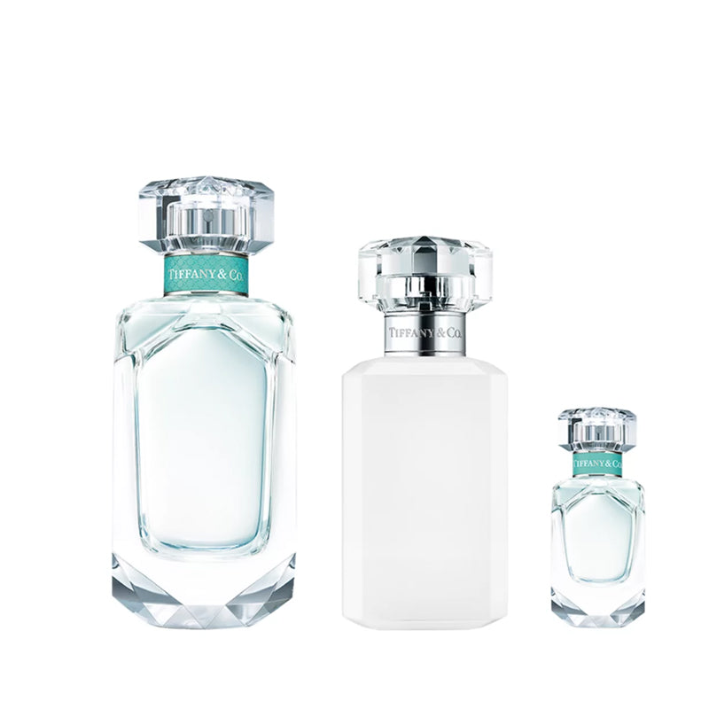 TIFFANY & CO WOMEN GIFT SET
EAU DE PARFUM 75ML + 7.4ml MINIATURE+ BODY LOTION
