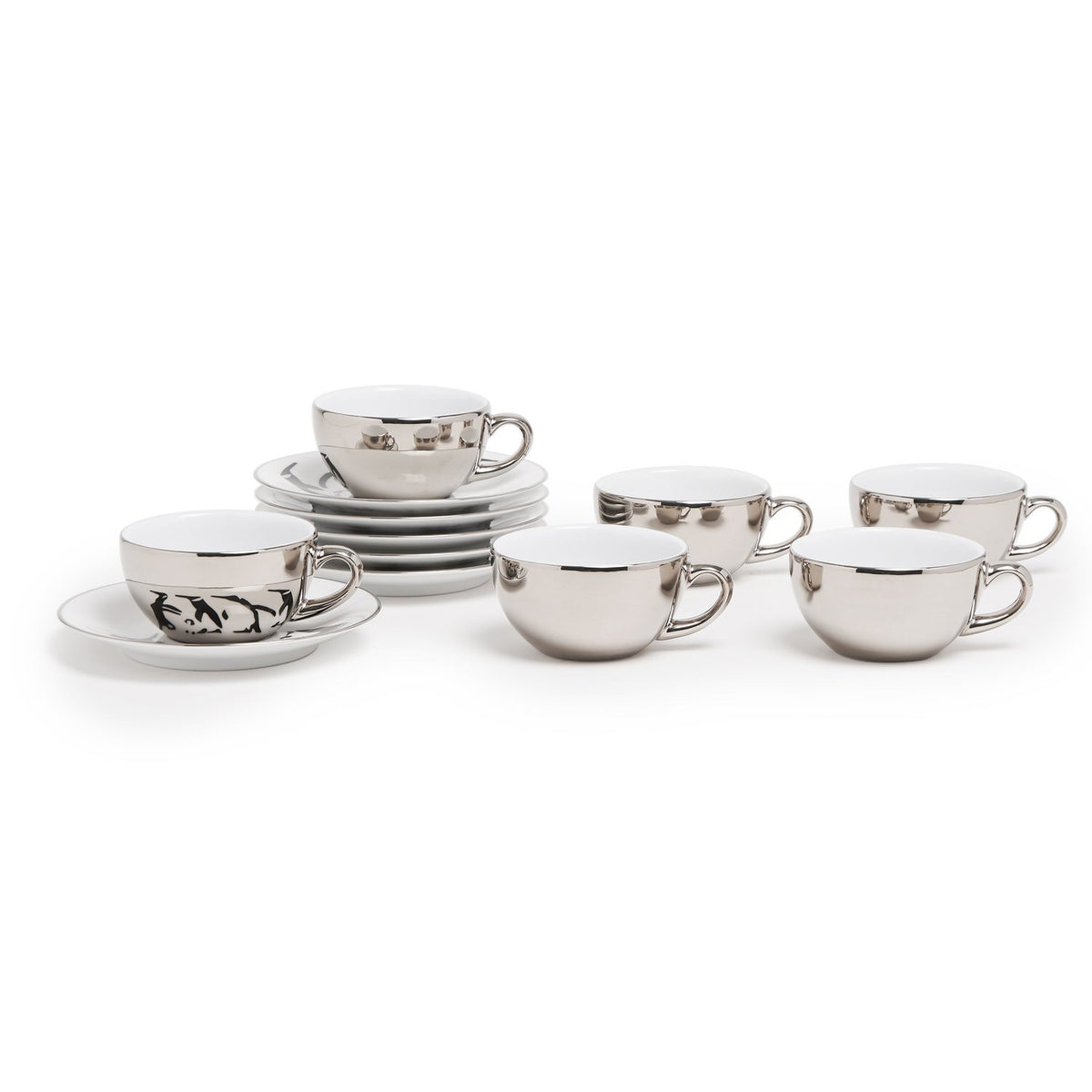 PENGUIN 6+6 COFFEE CUP & SAUCER IN GIFT BOX