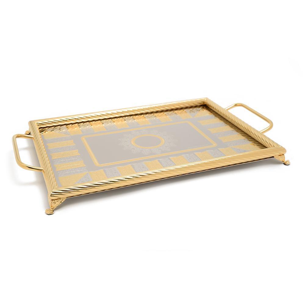 Brignani Alexie 1 Rectangle Tray - Gold, 45 x 33 cm - 1300/2ALEX1-G - Jashanmal Home
