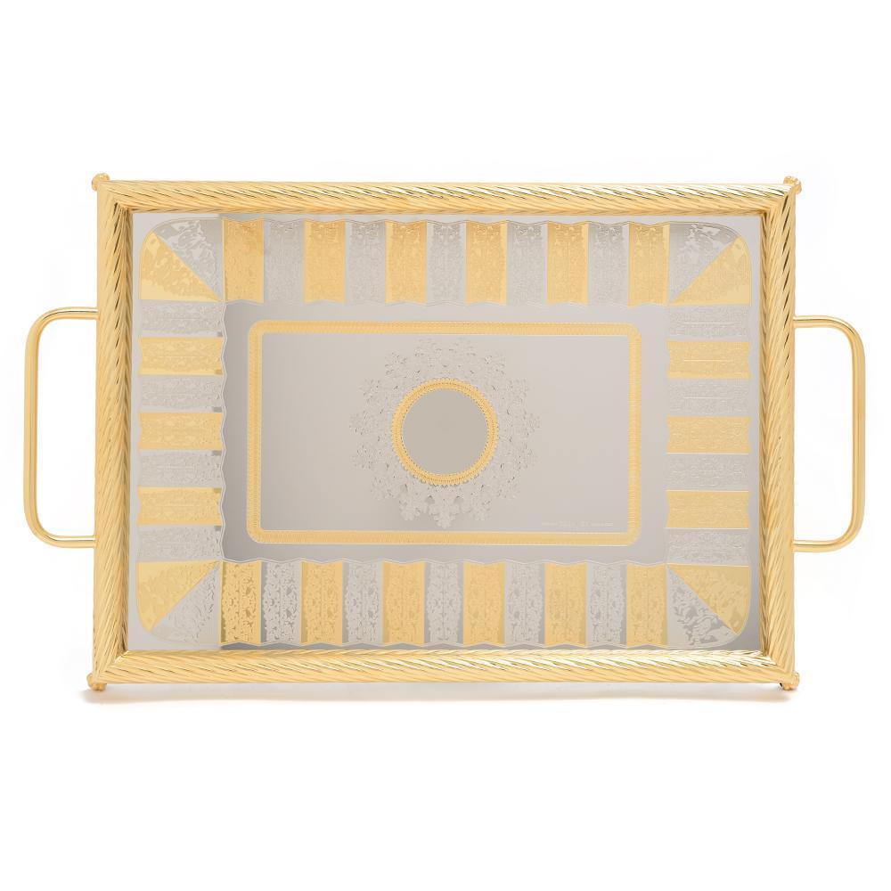 Brignani Alexie 1 Rectangle Tray - Gold, 45 x 33 cm - 1300/2ALEX1-G - Jashanmal Home