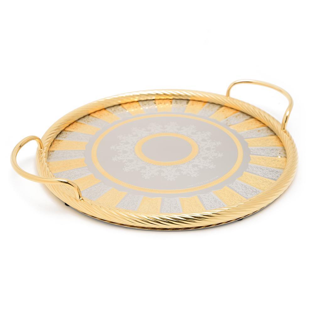 Brignani Alexie 1 Round Tray - Gold, 38 cm - 1320/2ALEX1-G - Jashanmal Home