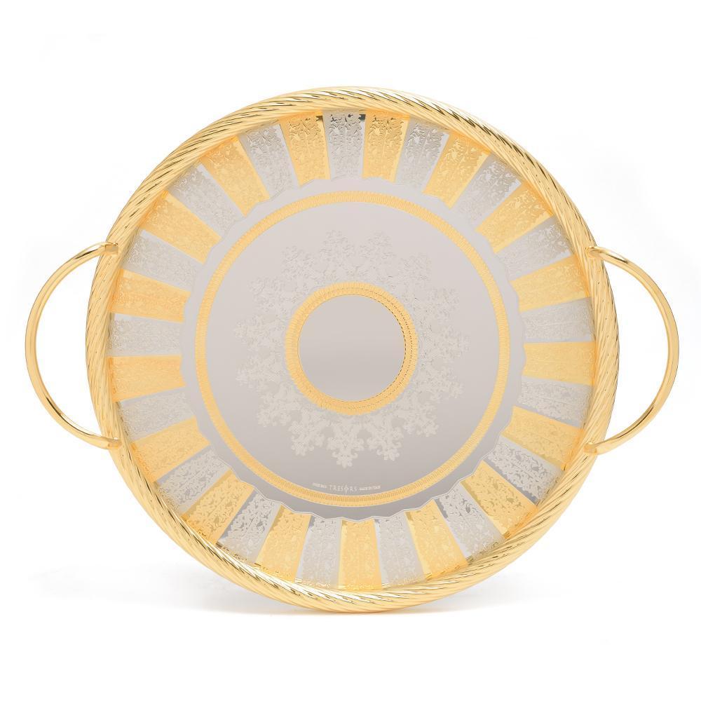 Brignani Alexie 1 Round Tray - Gold, 38 cm - 1320/2ALEX1-G - Jashanmal Home