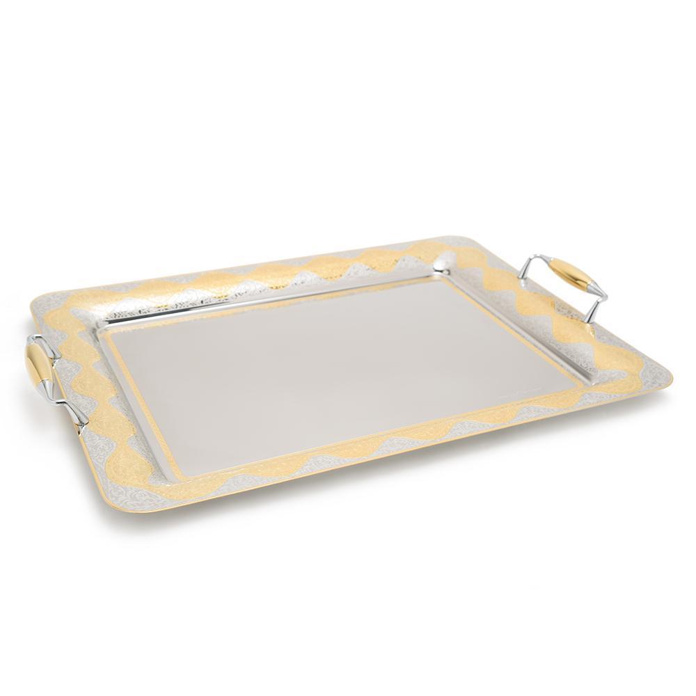 Brignani Jules Rectangle Tray - Gold, 45 x 31.5 cm - RO-1400/3/JUL-G - Jashanmal Home