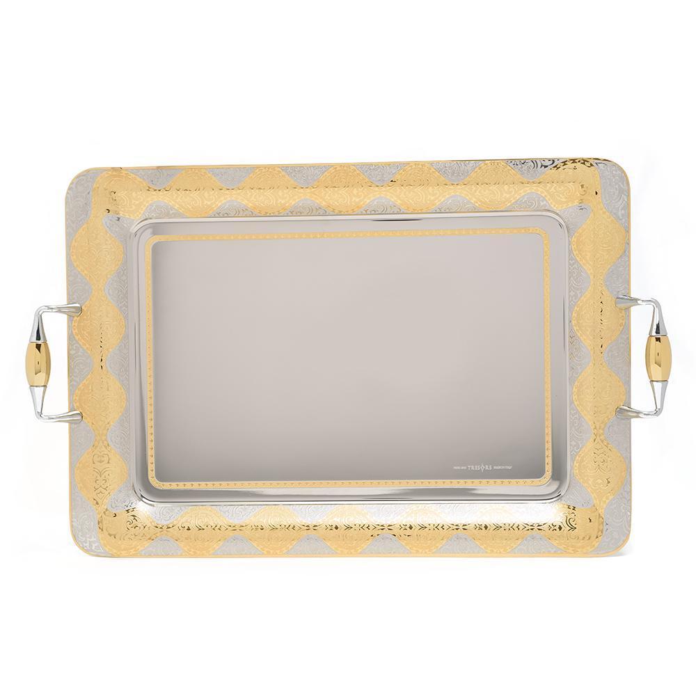 Brignani Jules Rectangle Tray - Gold, 45 x 31.5 cm - RO-1400/3/JUL-G - Jashanmal Home