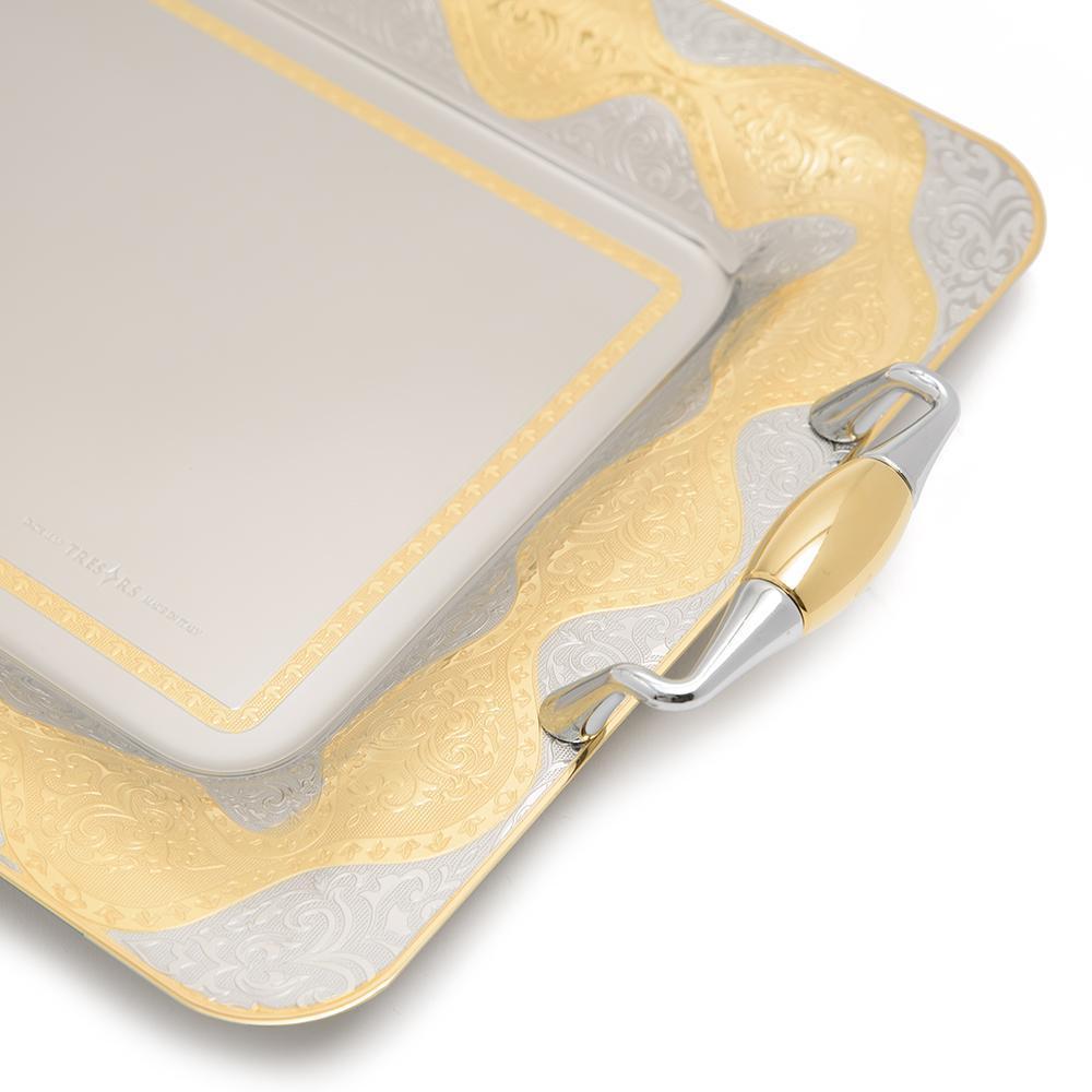 Brignani Jules Rectangle Tray - Gold, 45 x 31.5 cm - RO-1400/3/JUL-G - Jashanmal Home