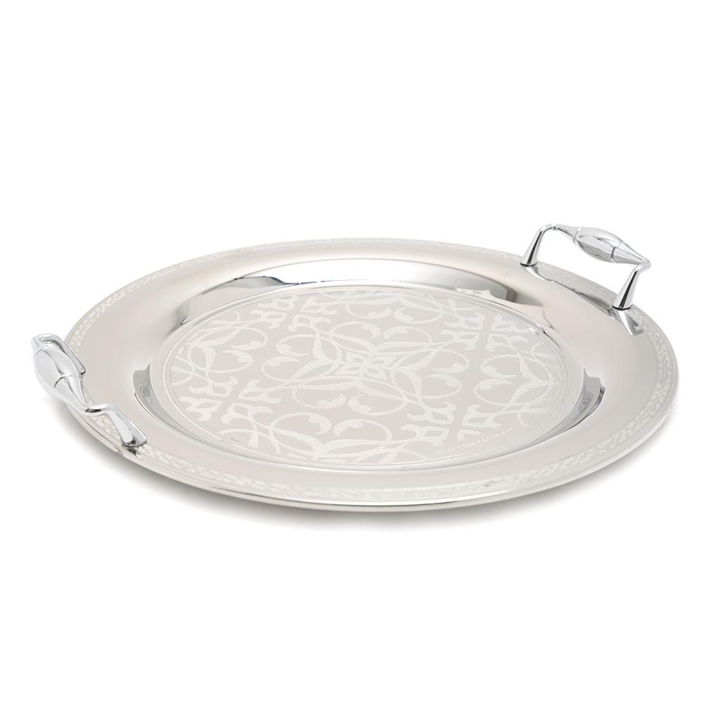 Brignani Laurence Inox Round Tray - Silver, 38 cm - RO-805/2/LAU-I